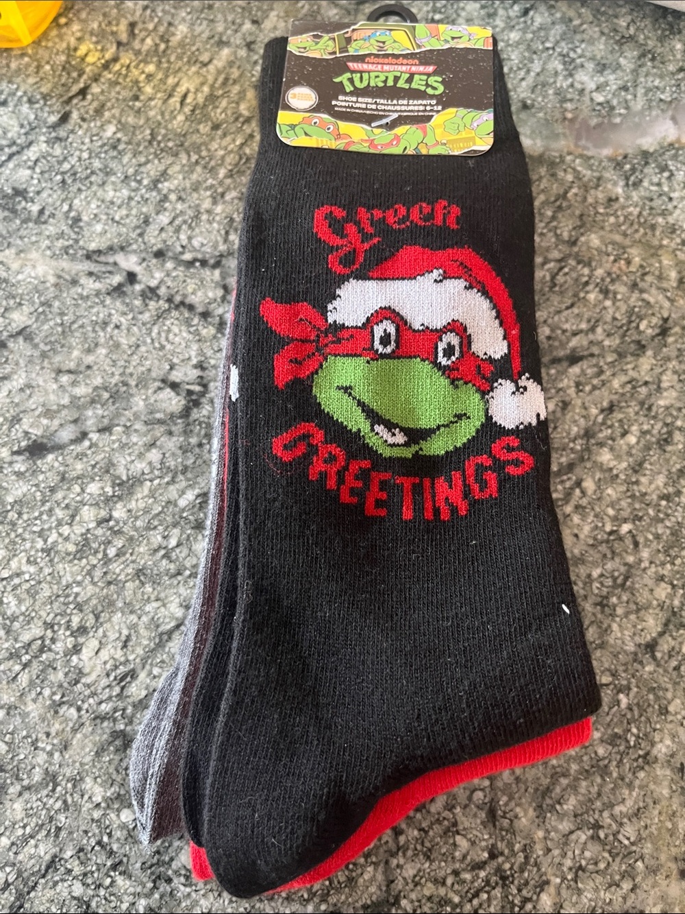 Teenage mutant ninja turtles holiday 3 pack of socks